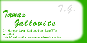 tamas gallovits business card